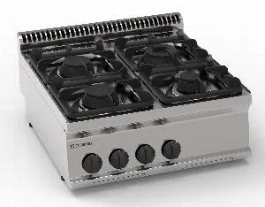Плита 4 конфорочная 700 серии Tecnoinox Pc70G7 613002 газ – купить по цене завода