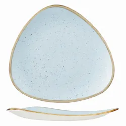 Купить тарелка мелкая треугольная 31,1см, без борта, stonecast, цвет duck egg blue sdestr121 – цена от завода, доставка до двери | RuOborudovanie.ru