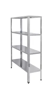 Стеллаж кухонный Luxstahl СР-1800х1200х300/4 нерж – купить в Ижевске по цене завода