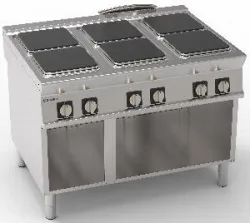 Купить плита 6 конфорочная 900 серии tecnoinox pc12fe9 316013 – цена от завода, доставка до двери | RuOborudovanie.ru