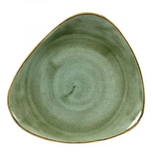 Тарелка мелкая треугольная 26,5СМ, без борта, Stonecast, цвет Samphire Green Ssgstr101 – купить по цене завода