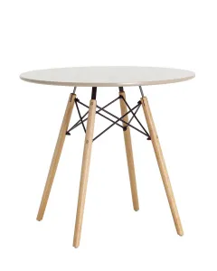 Стол обеденный Eames D-800 мм, 4 ножки Бежевый обеденный нераздвижной – купить в Ижевске по цене завода