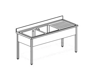 Ванна моечная Apach Chef Line L2S186-54Rw – купить по цене завода