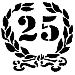 Купить трафарет для декора d26см "юбилей 25", пластик mask 38 – цена от завода, доставка до двери | RuOborudovanie.ru