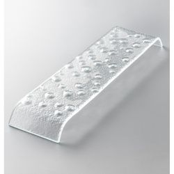 Подиум 24х9,5см H3см, с фактурой, стекло, серия Top, цвет белый Top-Tr