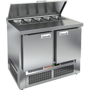 Стол для салатов Hicold Sle1-11Gn с крышкой (+2/+10)