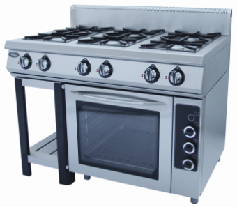Плита газовая 6-ти горелочная Grill Master Ф6ПДГ/800(э) с электрической духовкой – купить в Ижевске по цене завода
