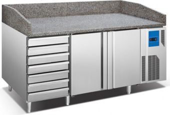 Стол для пиццы Koreco SPZ 2610 WN (+0/+12) гранит.столеш, 2 дв, 7ящ. – купить в Ижевске по цене завода