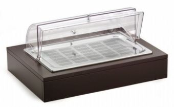 Поднос для пакетированного джема/масла, с крышкой Roll-Top, с хладогеном, на дерев. Основании венге – купить по цене завода