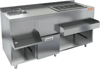 Барная станция Hicold НБМКС-15/6БПК с бортом, без ящиков – купить по цене завода