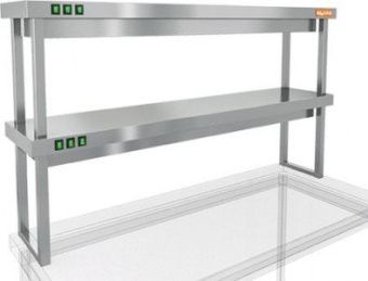 Полка тепловая Hicold TP2-14/4 двухъярусная настольная (1400х400х800мм) – купить в Ижевске по цене завода