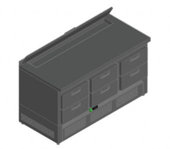 Стол для салатов Hicold Sle2-222Gn (1/6) с/крышк. (+2/+10) – купить по цене завода