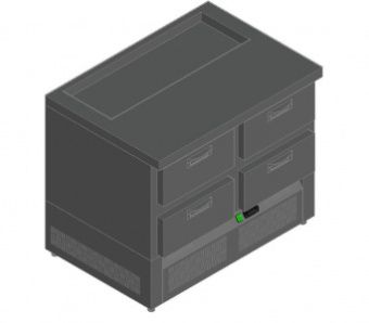 Стол для салатов Hicold Sle1-22Gn О (1/3) без крышки (+2/+10) островной – купить по цене завода