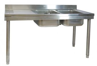 Ванна моечная размером 70х140х4 см с 2 цельнотянутыми гнездами Angelo Po VVS0714B – купить по цене завода