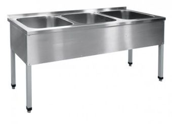 Ванна моечная 3-х секц. ВМП-6-3-5 РЧ (500х500х300) краш. разб.210000806363 – купить по цене завода