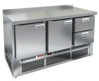 Стол охлаждаемый Hicold GNE 112/TN арт.287453 с бортом 375л, 2 двери, 2 ящ. (-2+10) ниж.агрегат – купить в Ижевске по цене завода