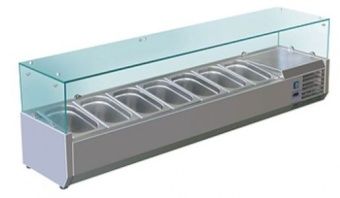 Витрина холодильная для ингредиентов 7хGN1/3 -150 мм Koreco VRX1600380(395II) – купить в Ижевске по цене завода
