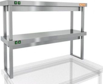 Полка тепловая Hicold TP2-10/4 двухъярусная настольная (1000х400х800мм) – купить в Ижевске по цене завода
