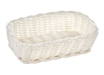 Корзинка пластиковая 210х145х60 мм белая [White 3528, KT3053] – купить в Ижевске по цене завода