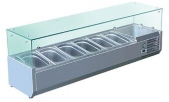 Витрина холодильная для ингредиентов 6хGN1/3 -150 мм Koreco VRX 1500 395 WN – купить в Ижевске по цене завода