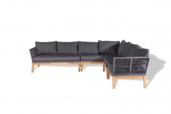 Модульный диван Барселона 7-местный плетеный из роупа (веревки), каркас из акации – купить в Ижевске по цене завода