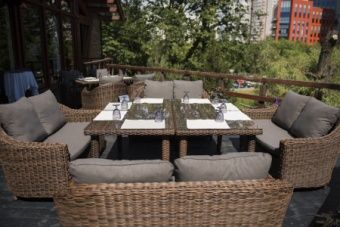 Диван 4sis Кон Панна (коричневый) двухместный из искусств.ротанга – купить в Ижевске по цене завода